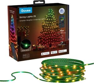 Govee - LED RGBICW Catena luminosa natalizia per esterni 2700-6500K 20m Wi-Fi Matter IP65