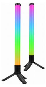 Set da 2 lampade da tavolo dimmerabili LED RGBIC LED/5W/5V nere + telecomando