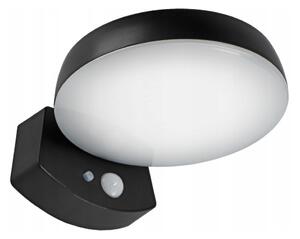 Lampada da parete solare con sensore LED/3W/3,7V 1800 mAh IP54 nero