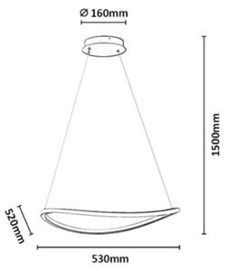 Rabalux 72340 - Lampadario LED dimmerabile a sospensione su cavo MALIRA 45W/230V 3000-6500K+telecomando