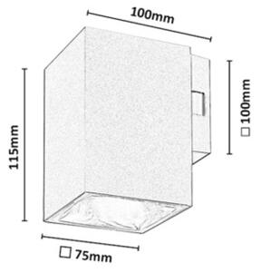 Rabalux 77216 - Applique LED da esterno URFA 9W/230V 2700/4000/6500K IP65