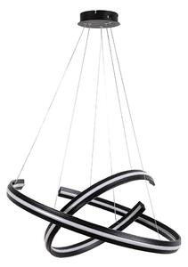 Rabalux 72052 - Lampadario LED dimmerabile a sospensione con cavo ZADIE 80W/230V 3000-6500K nero + telecomando