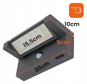 Applique da esterno a LED con sensore LED/25W/230V IP54 nera
