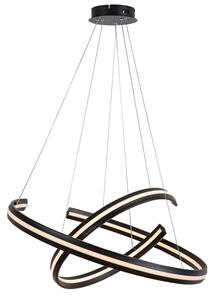 Rabalux 72052 - Lampadario LED dimmerabile a sospensione con cavo ZADIE 80W/230V 3000-6500K nero + telecomando