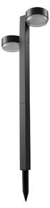 Lampada solare LED 2xLED/1W/3,7V 1200 mAh 55 cm IP65 nera