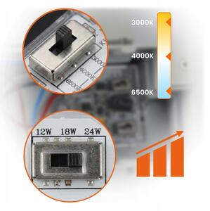 LED Stm lampada da parete per esterni LED/12/18/24W/230V 3000/4000/6500K IP54 bianco
