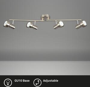 Lampada da soffitto a LED faretto 4xGU10 orientabile 3000K 12W nichel opaco Briloner