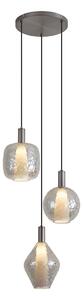 Lampada a sospensione di design Gunmetal 3 luci - Ard