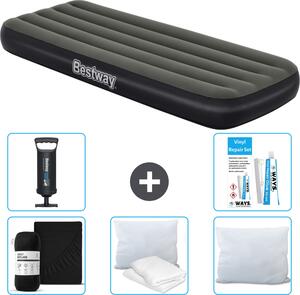 Materasso gonfiabile Bestway - 1 persona - 76 x 185 x 25 cm - Verde - Accessori inclusi