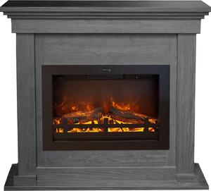 Caminetto elettrico Xaralyn - Flex EFL-HLZ - effetto legno - 1500 Watt di riscaldamento - con telecomando - caminetto da incasso incluso - caminetto decorativo