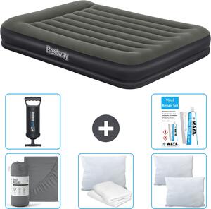 Materasso gonfiabile Bestway - 2 persone - 152 x 203 x 36 cm - Verde - accessori inclusi