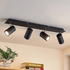 Lindby Joffrey faretto soffitto, 4 luci 70 cm nero