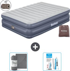 Materasso gonfiabile Bestway - 2 persone - 152 x 203 x 51 cm - Grigio - - Accessori inclusi