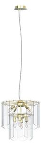 Lampada a sospensione NIRA oro-trasparente 8xE14x40W in metallo, dimensioni: 150x43x43 cm, IP20, Zuma Line