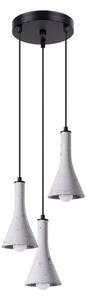 Lampada a sospensione REA 3P in cemento 3xE14 10W calcestruzzo 115x27x27cm Sollux Lighting
