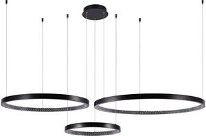 Lampada a sospensione LED a 3 anelli nera 4000K V-TAC VT-7824-10053