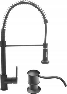Miscelatore da cucina nero Dispenser retrò estraibile