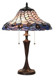 Lampada da tavolo Tiffany Clayre & Eef Ø 40x60 cm in vetro blu violetto