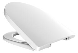 VIGOUR Sedile WC derby basic, cerniera in acciaio inox rimovibile, bianco con chiusura ammortizzata