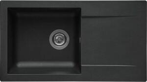 Lavello Stradour 78 x 43,5 cm Retro opaco Nero