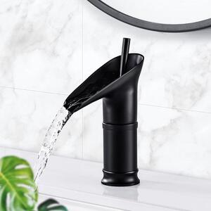 Rubinetto per lavabo Happyment nero – Miscelatore monocomando – Bocca girevole – Rubinetteria per bagno – Ecologico