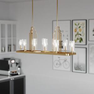 Quintiesse Lampada a sospensione Kimrose, 10 luci, ottone