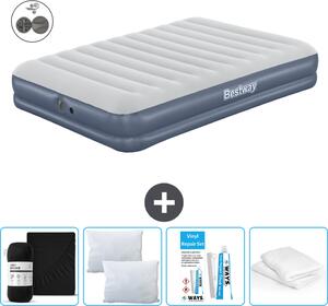 Materasso gonfiabile Bestway - 2 persone - 152 x 203 x 36 cm - Blu - Accessori inclusi