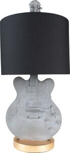 Clayre & Eef Lampada da tavolo Chitarra Ø 30x68 cm Plastica grigia