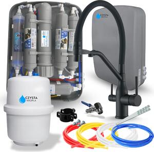 Filtro per l'acqua RO7 Slim a 7 stadi, rubinetto da cucina Magneto nero opaco
