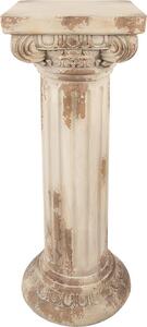 Tavolo da piantagione Clayre & Eef 35x35x92 cm in Vetroceramica beige