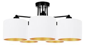 Lampada da soffitto bianca lampada lampada velour vintage moderna E27 lampada di design a 5 fiamme N230-E5-W