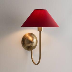 Globen Lighting Applique da parete IRIS, Rosso, Soggiorno / Sala da pranzo, Tessuto / Stoffa / Seta, Scandinavo, Applique