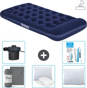 Materasso gonfiabile Bestway - 1 persona - 99 x 188 x 28 cm - Blu - Accessori inclusi