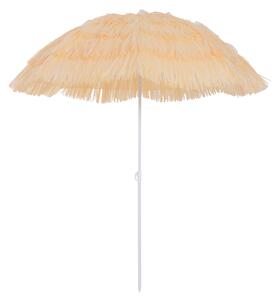 Outsunny Ombrellone portatile da giardino e spiaggia ,palo Inclinabile e 8 steche,Impermeabile Tettuccio Ø160cm, Beige|Aosom