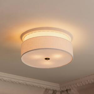 Globen Lighting Plafoniera Noah Ø 50 cm bianca Noah, dimmerabile, Bianco / Opale, Soggiorno / Sala da pranzo, Tessuto / Stoffa / Seta, Scandinavo