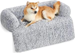 Feandrea FluffyHug letto per cani in peluche, coperta per cani da divano, protezione per cani da divano, cuscino per cani, taglia XL, per cani di taglia media e grande, 110 x 95 x 18 cm