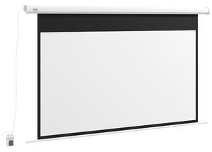 HOMCOM Schermo per Proiettore Motorizzato 84 Pollici 16:9 con Telecomando per Home Cinema Dimensioni 215x8x140cm Colore Bianco|Aosom