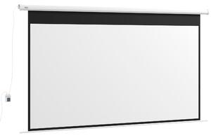 HOMCOM Telo per Proiettore 120" 16:9 Motorizzato con Telecomando, Fissaggio a Muro e Soffitto, Bianco | Aosom Italy