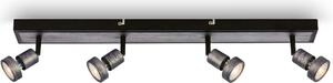 Lampada da soffitto a LED Lampada da soffitto Spot orientabile 4xGU10 4,9W argento antico Briloner