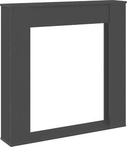 Cornice per Camino Rovere Nero 100x20x100 cm in Truciolato