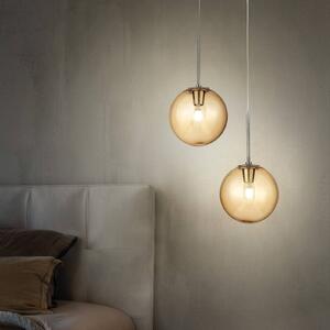 Sil-Lux Lampada a sospensione Bubble C, a 1 luce, nichel/ambra