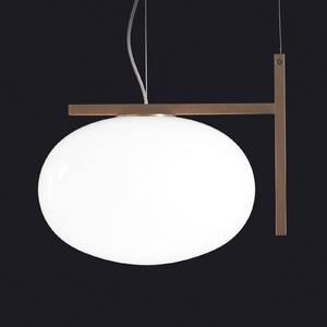 Oluce Alba 466 lampada a sospensione con decoro in metallo, bronzo