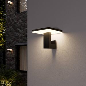 Lucande Applique da esterni LED Olesia di forma angolare