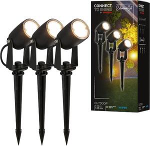 CONNECT TO SHINE Set di espansione Iris con set di 3 faretti da giardino a LED, IP65