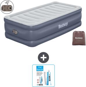 Materasso gonfiabile Bestway - 1 persona - 97 x 191 x 51 cm - Grigio - Accessori inclusi