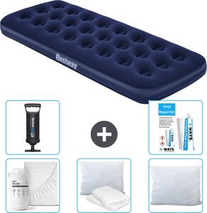 Materasso gonfiabile Bestway - 1 persona - 76 x 185 x 22 cm - Blu - Accessori inclusi