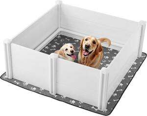 Cassetta per cuccioli 122x122x46cm - cassetta per cuccioli con porta regolabile - ideale per cani di taglia grande
