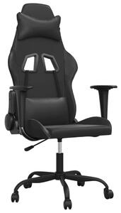 Sedia da Gaming Massaggiante Nera in Pelle finta