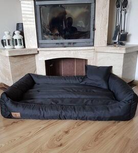 Letto per cani nero 90x60 cm - cuscino per cani lavabile - letto per cani impermeabile
