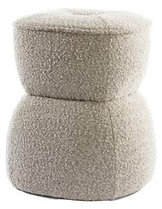 Sgabello in tessuto bouclé beige Leyla - Light & Living
